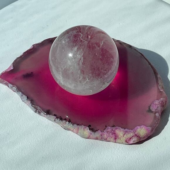 Pretty Clear Quartz Sphere - as-is - Picture 1 of 8